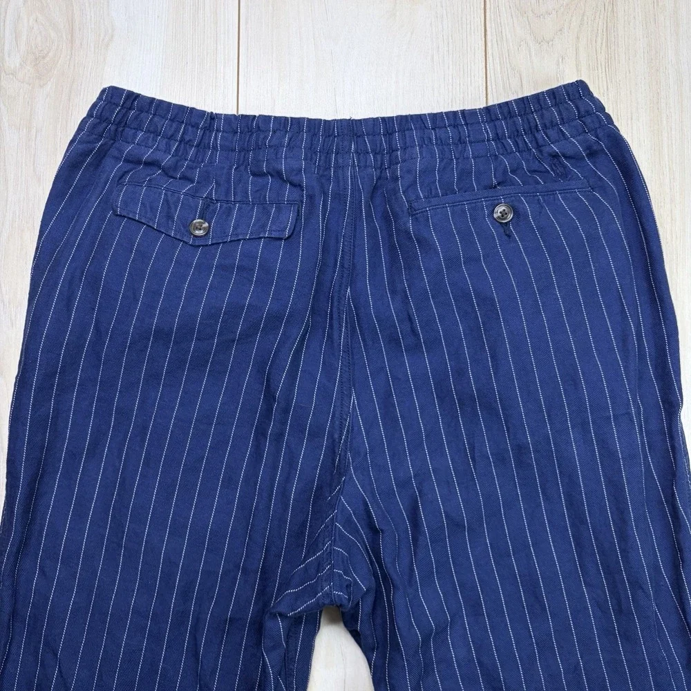 Polo Ralph Lauren Linen Pinstripe Prepster Classic Fit Twill Pants Mens Large
